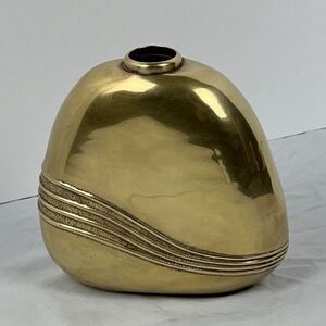 VTG MCM Heavy Korean Brass Vase